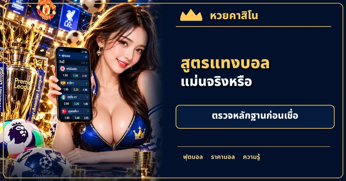 ภาพประกอบบทความ สูตรแทงบอลแม่นจริงไหม: ตรวจหลักฐานเซียนบอลและสถิติย้อนหลังอย่างไร โทนฟุตบอลน้ำเงินทอง
